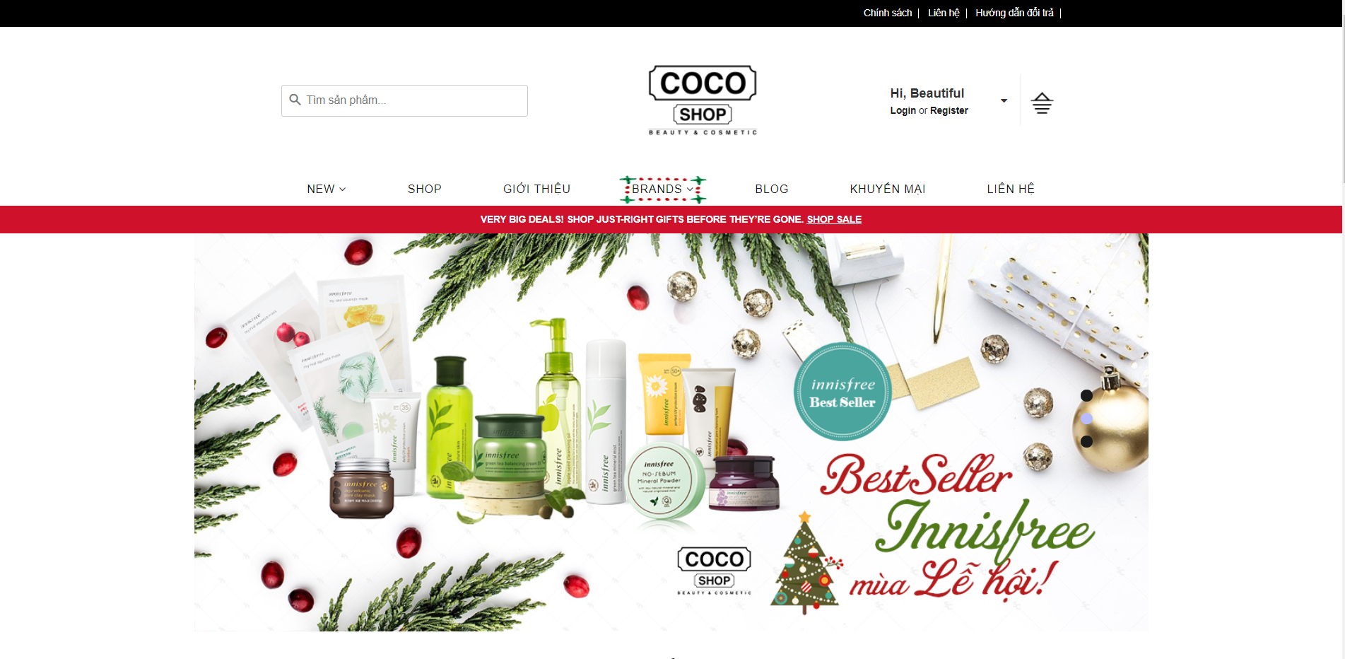 Thiết kế website bán mỹ phẩm tại Huế - Mẫu web đẹp, giá rẻ