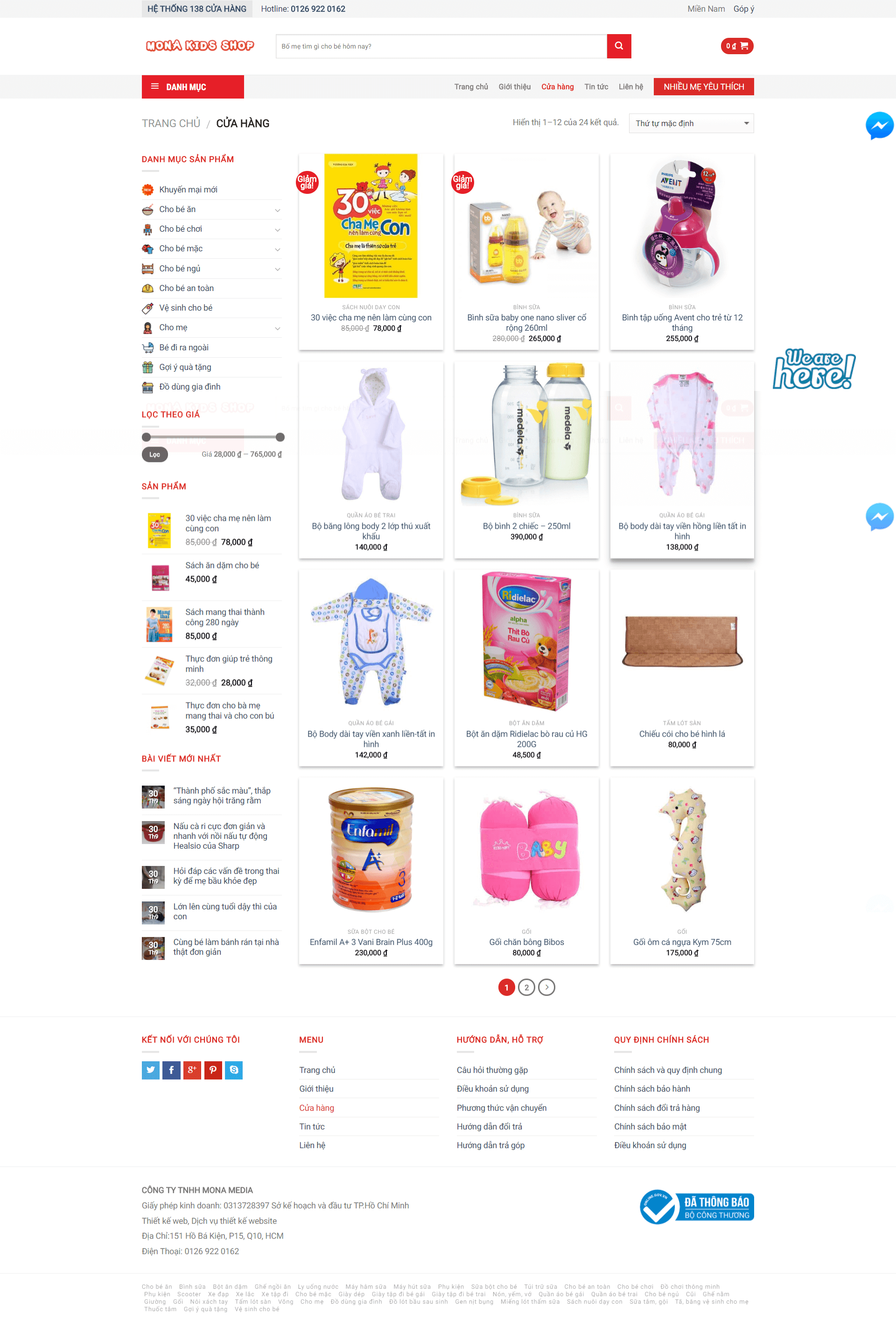 Website siêu thị mẹ và bé: Giải pháp tối ưu cho kinh doanh online